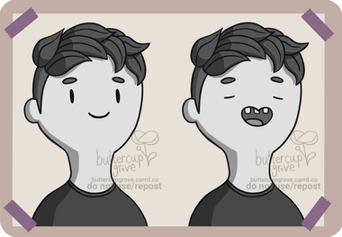 a PNGtuber showcase of a black and white drawing of a masculine short haired person in the art style of the adventure time animated tv show.